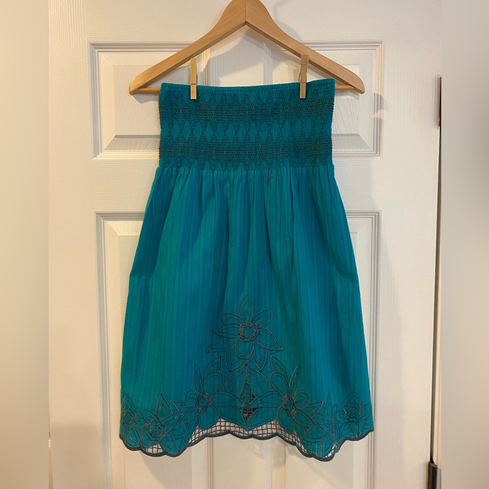 Forever 21/XXI Strapless Shirt Dress Swimsuit Beach Coverup